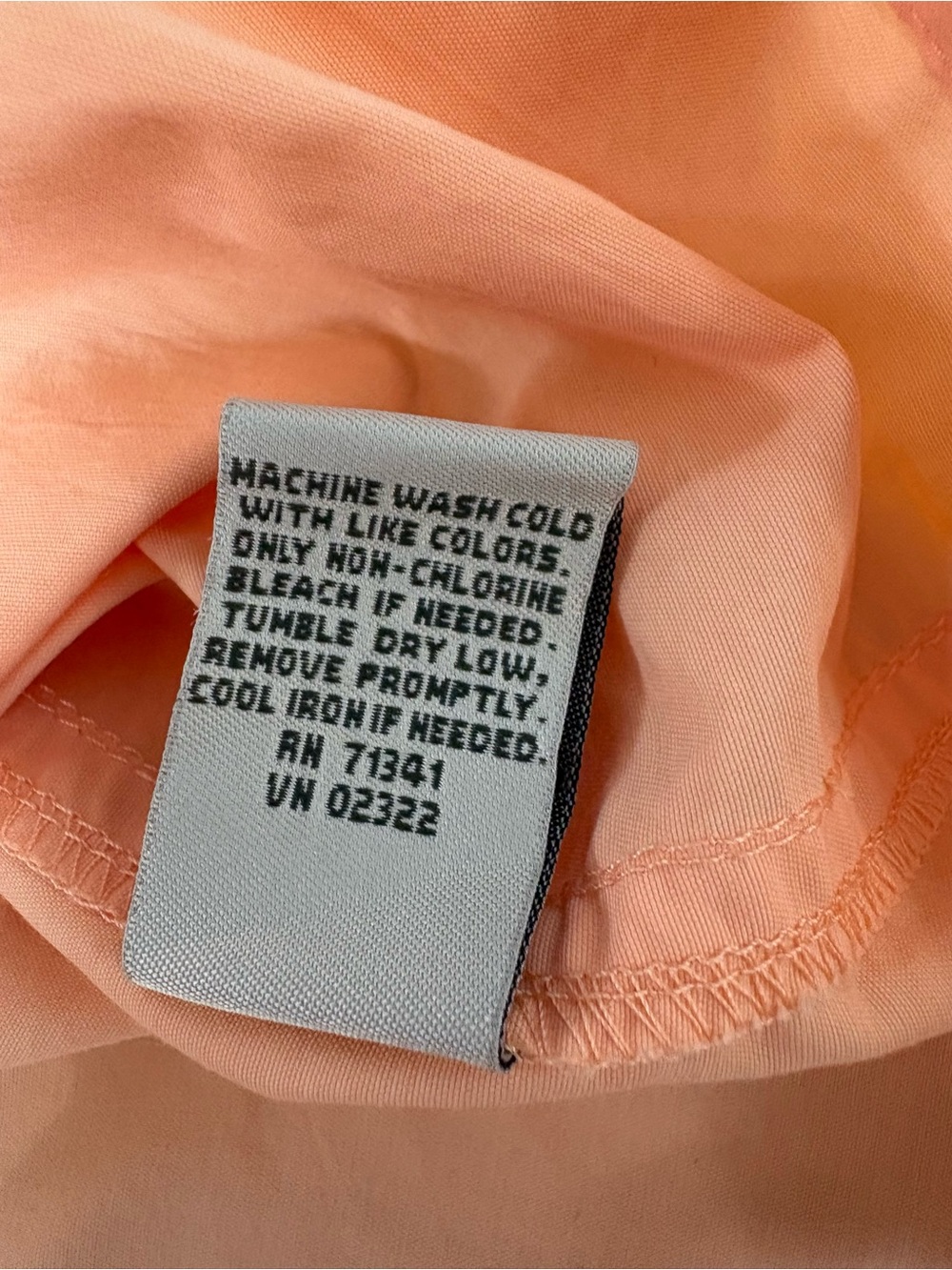 LL Bean Tropicwear Shirt Peach Vented Roll Tab Long Sleeve Size L Utility Chic - Picture 10 of 10